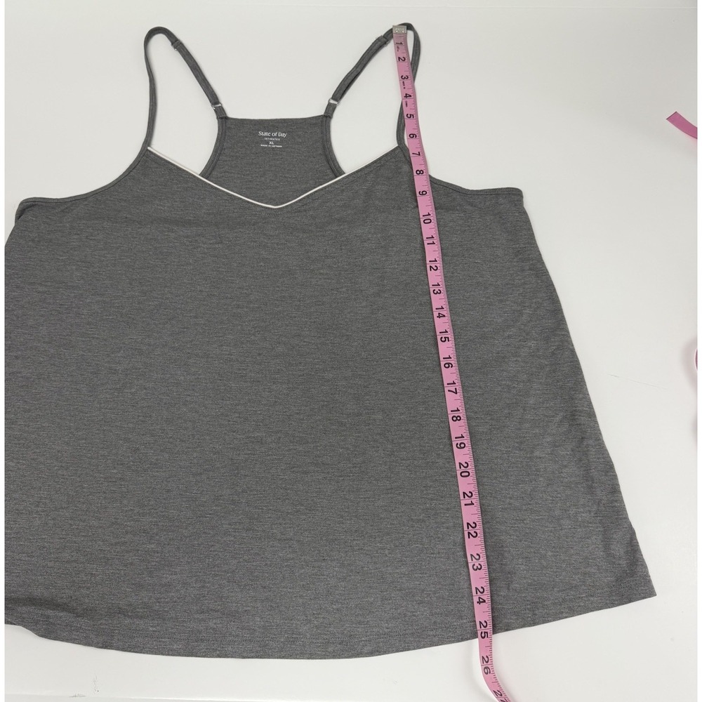State of Day Shirt Womens XL Gray Racerback Camisole Tank Top NWT - Picture 8 of 8